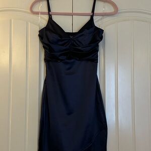 Windsor Navy Satin Dress